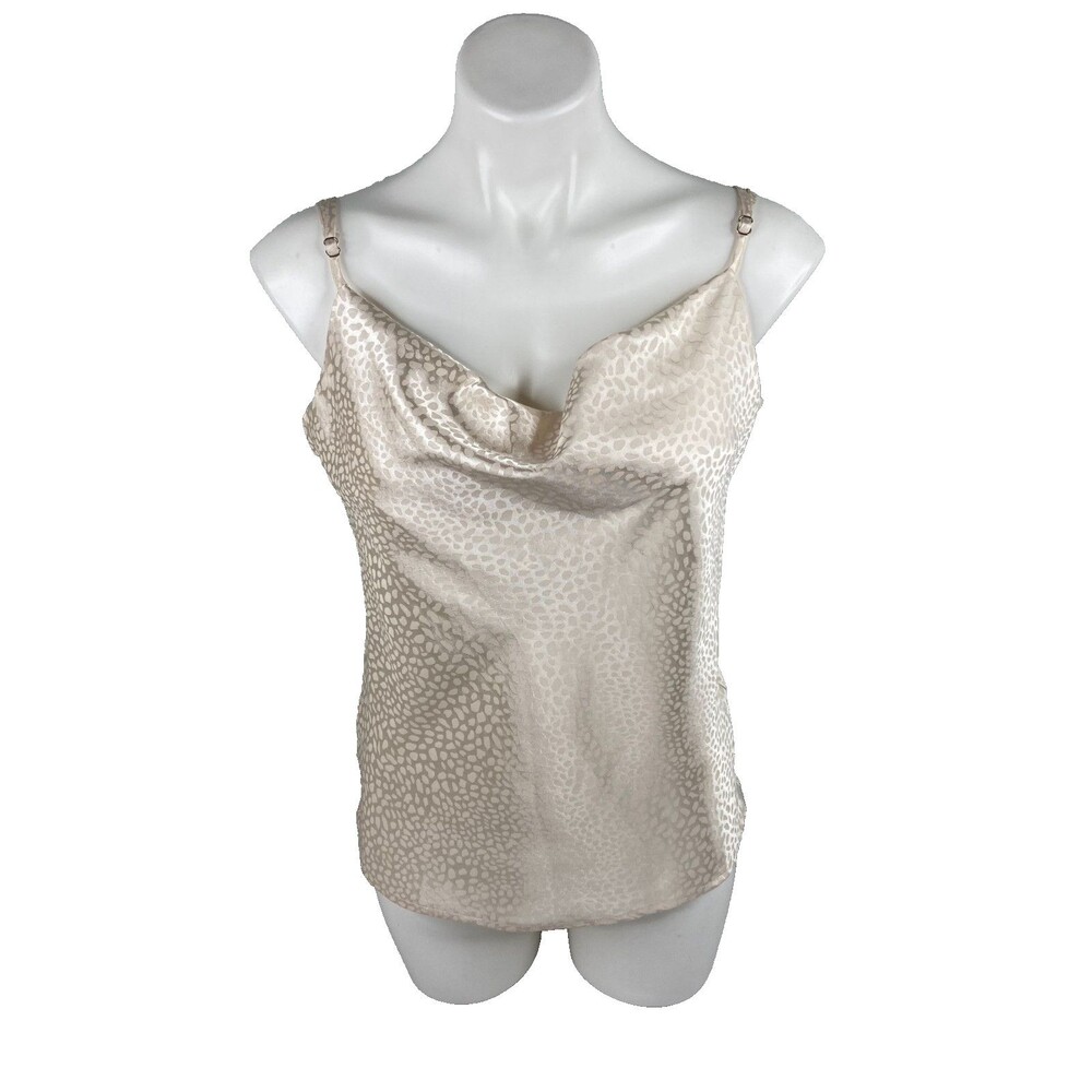 L Love Women Medium Ivory Camisole Leopard Print Casual NWT